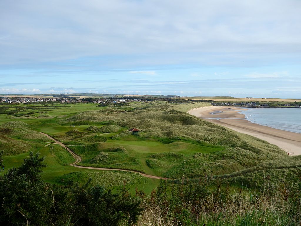 Aerial view of Cruden Bay